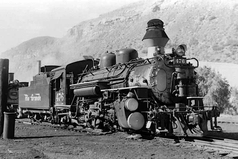 D&RGW Engine 346 at Cimarron in 1934-8x10 Denver & Rio Grande Western 