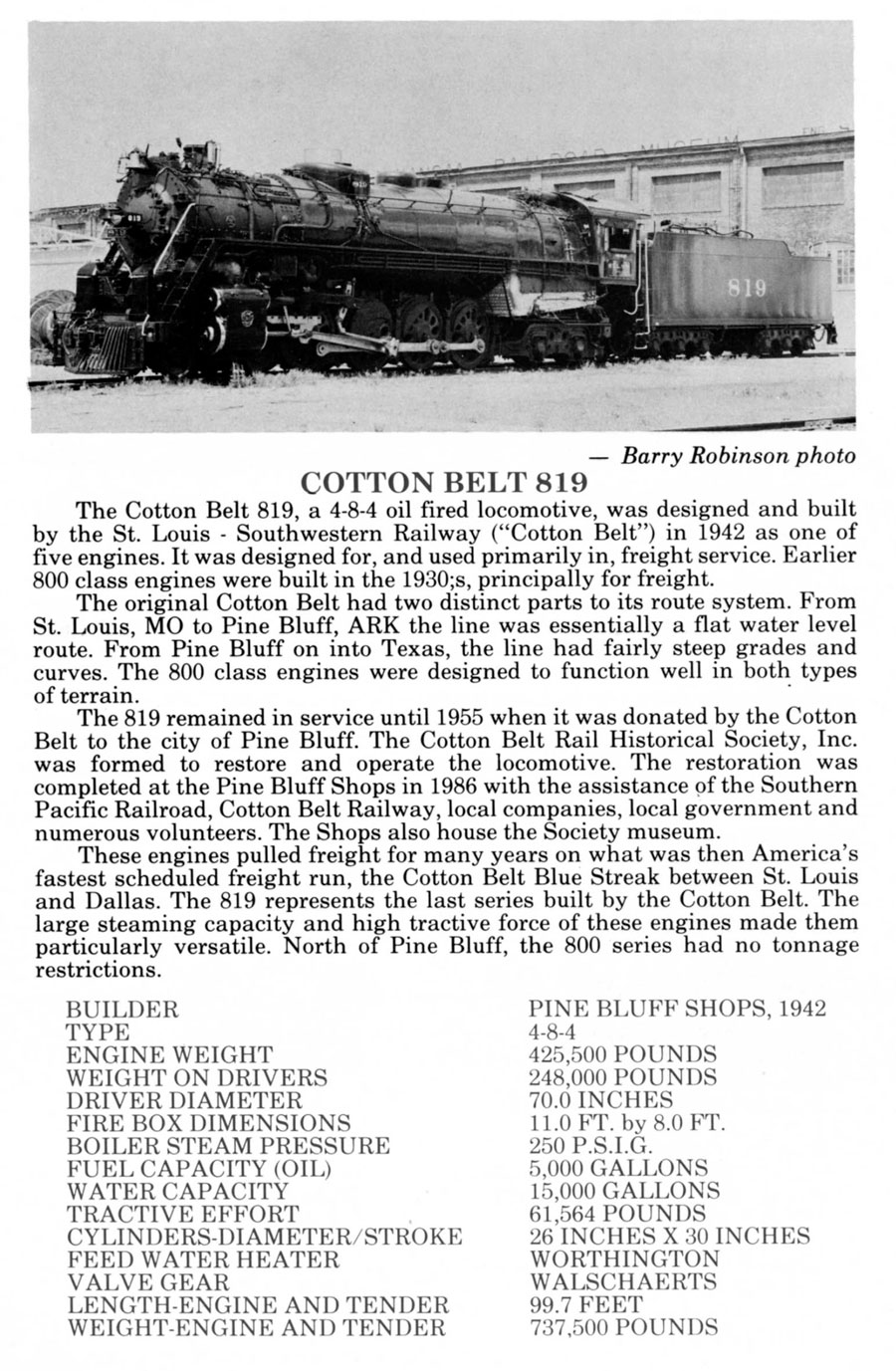 Cotton Belt 819 deserves to run again - Classic Trains Magazine