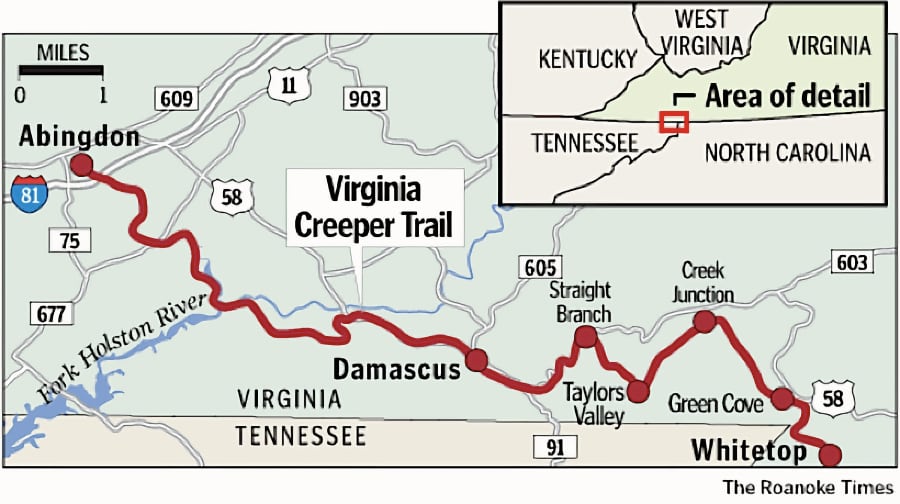 Creeper Trail Map With Mile Markers At Douglas Wilder Blog Creeper Trail Map With Mile Markers At Douglas Wilder Blog